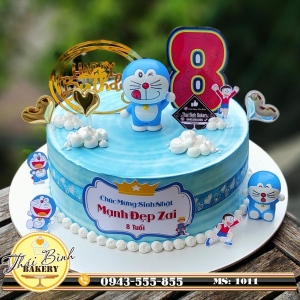 bánh kem doremon mạnh đẹp zai 8 tuổi