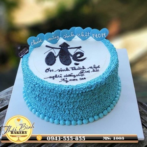 Bánh kem chữ mẹ nghệ thuật cắm tim fondant đẹp