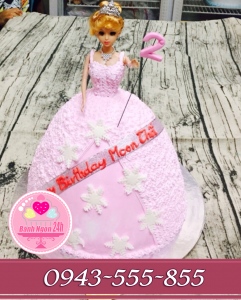 Bánh công chúa váy hồng đáng yêu