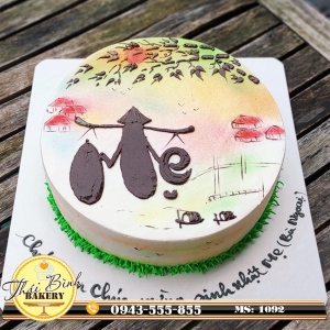 Bánh kem chữ mẹ nghệ thuật sang trọng tặng mẹ yêu