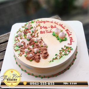 Bánh kem quả đào mini 3D độc lạ mừng thọ ông