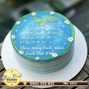 Bánh kem quyển lịch tháng 7/2022 tặng con Anh Thư 8 Tuổi