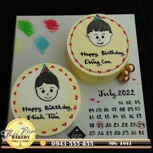Bánh sinh nhật 2 combo in 1 sizre tròn sinh nhật bạn