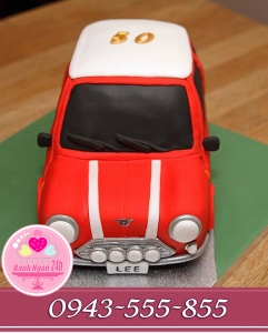 Bánh Kẹo đường fondant ô tô mầu đỏ dành tặng bé trai