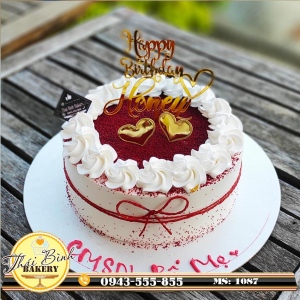 Bánh kem xoáy hoa phủ bột redves tặng bô mẹ