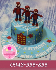 Bánh fondant 3 anh em người nhện