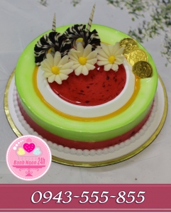 Bánh kem nghệ thuật mứt cam, mứt dâu, mứt dứa