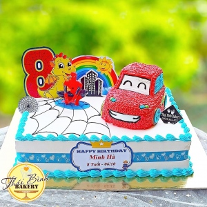 bánh sinh nhật bé tuổi rồng thích ô tô